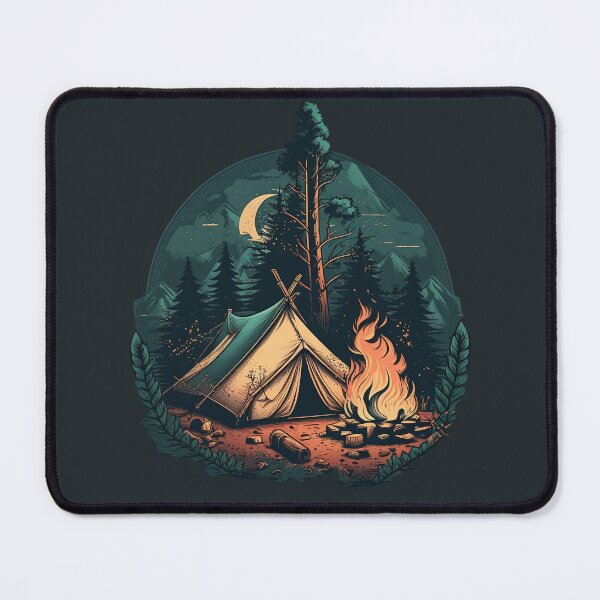Item preview, A tent overnight with fire designed and sold by Onoky.