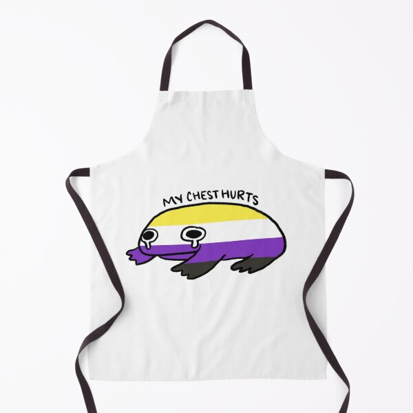 Item preview, My Chest Hurts | Cute Yellow Purple Grey Frog, Non Binary Frog, Pride Flag Frog designed and sold by iristocat.