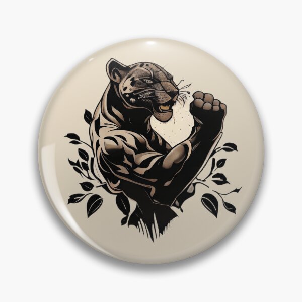 Item preview, Black Panther Traditional Tattoo designed and sold by TourDePassion.
