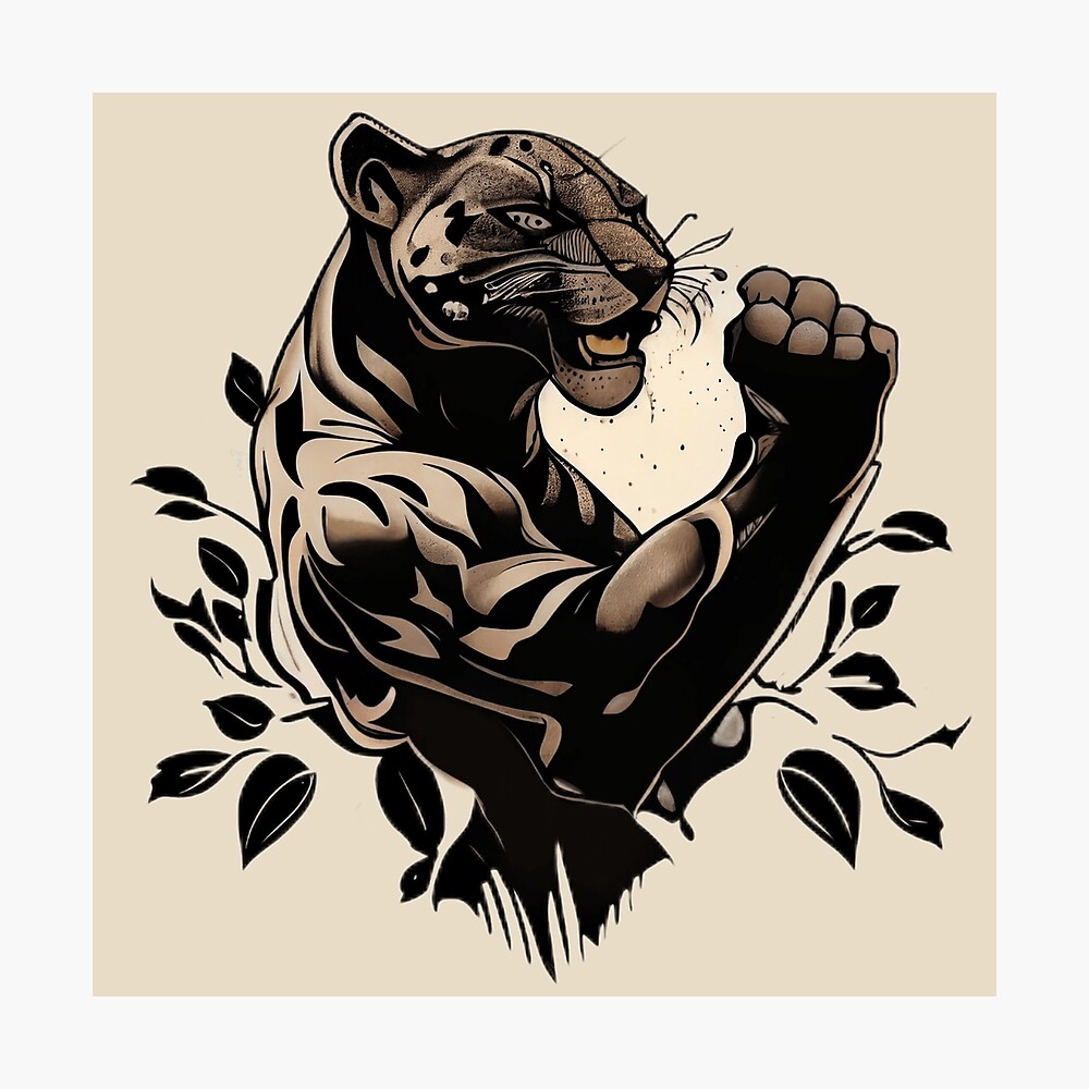 Small Black Panther Temporary Tattoo - Set of 3 – Tatteco