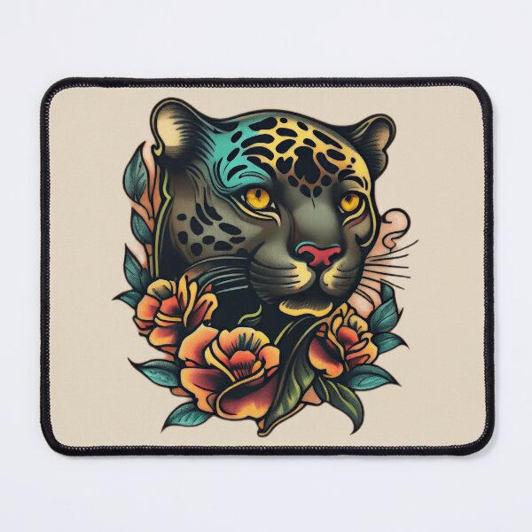 Item preview, American Traditional Panther Tattoo designed and sold by TourDePassion.