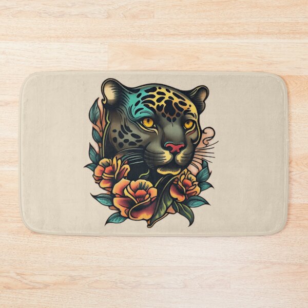 Item preview, American Traditional Panther Tattoo designed and sold by TourDePassion.