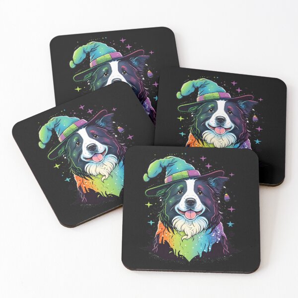 Item preview, Border Collie Dog Wizard Witch Kawaii designed and sold by Leonardo Palumbo.