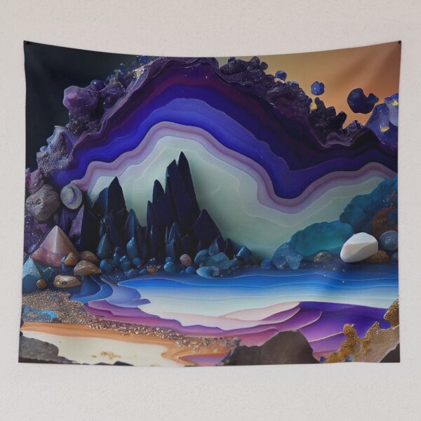 Item preview, geode landscape  designed and sold by artfullyprompt.