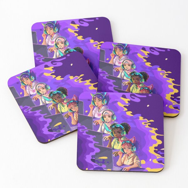 Item preview, Team of diverse girls gamers or streamers designed and sold by Ekaterina Glazkova.