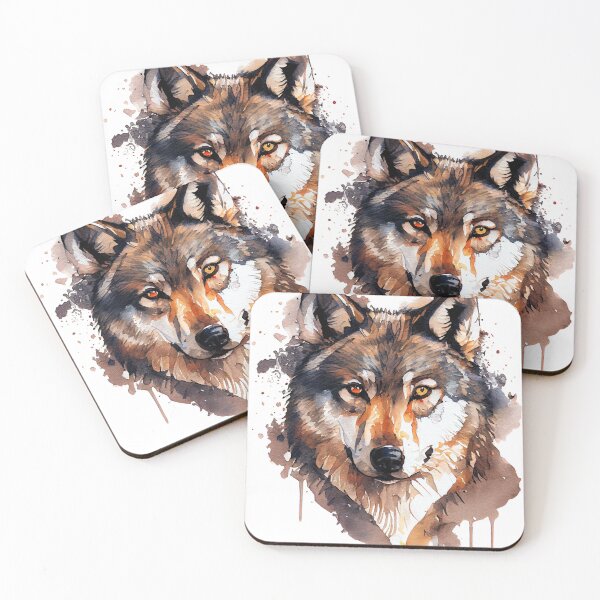 Item preview, Beautiful Brown Water Color Wolf designed and sold by aprilsims.
