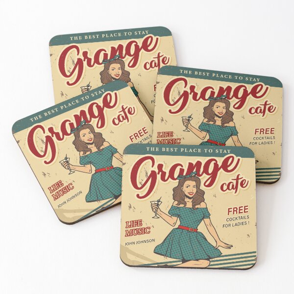 Aperçu de l'œuvre Affiche vintage du café Grange créée et vendue par Groove-Emporium.