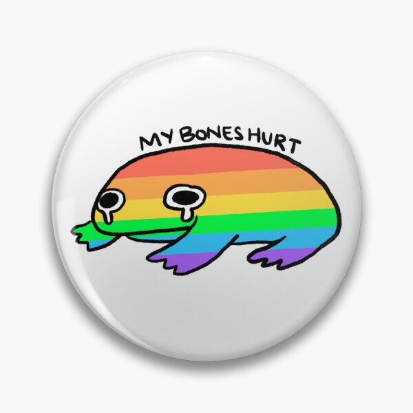 Item preview, My Bones Hurts | Cute Rainbow Frog, Pride Flag Frog designed and sold by iristocat.