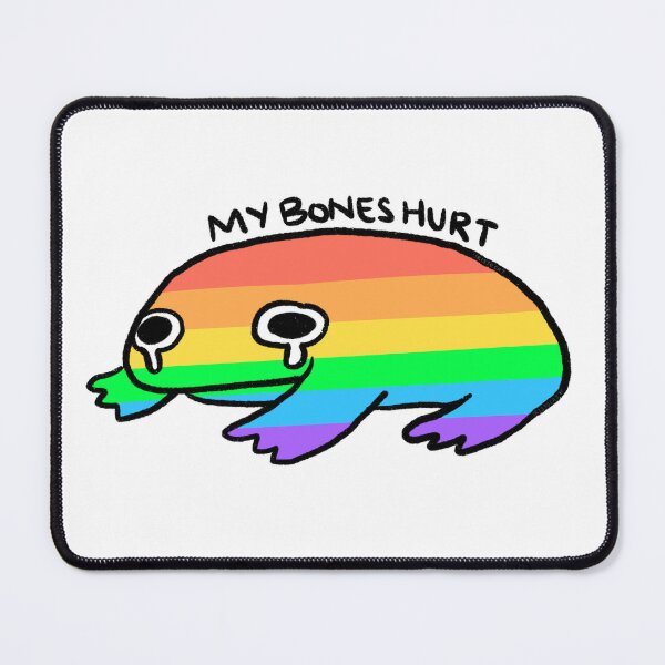 Item preview, My Bones Hurts | Cute Rainbow Frog, Pride Flag Frog designed and sold by iristocat.