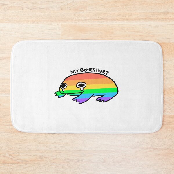 Item preview, My Bones Hurts | Cute Rainbow Frog, Pride Flag Frog designed and sold by iristocat.