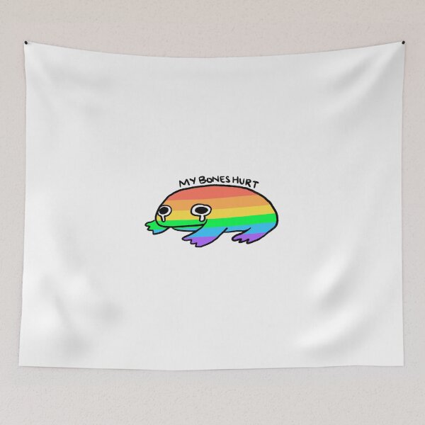 Item preview, My Bones Hurts | Cute Rainbow Frog, Pride Flag Frog designed and sold by iristocat.