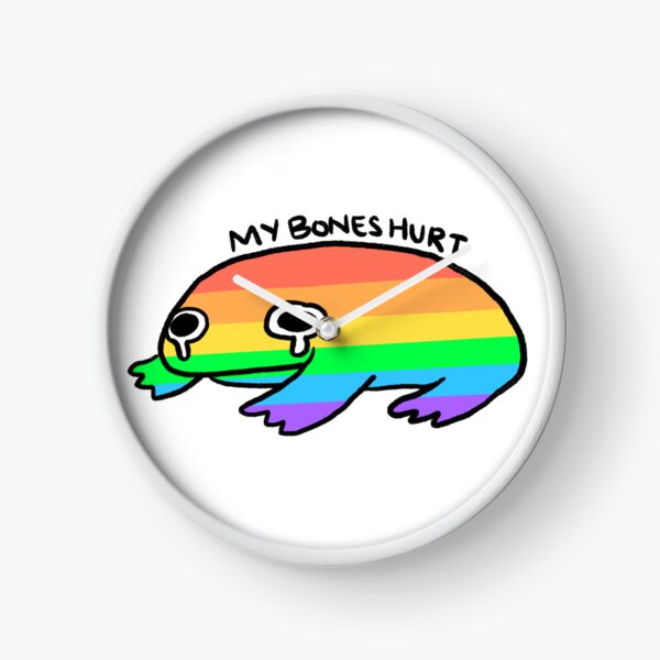 Item preview, My Bones Hurts | Cute Rainbow Frog, Pride Flag Frog designed and sold by iristocat.