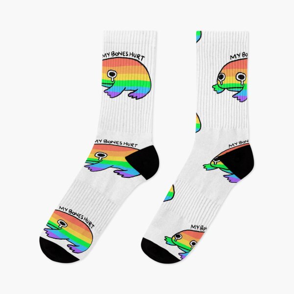 Item preview, My Bones Hurts | Cute Rainbow Frog, Pride Flag Frog designed and sold by iristocat.
