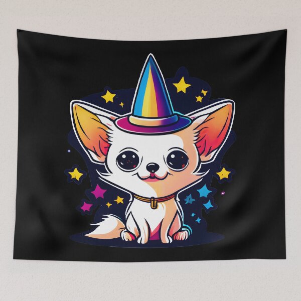 Item preview, Chihuahua Dog Wizard Witch Kawaii designed and sold by Leonardo Palumbo.