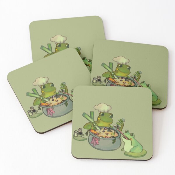 Item preview, Fly in Our Soup - Frog with Chef Hat sharing some soup - Frog Soup designed and sold by GoodToad.