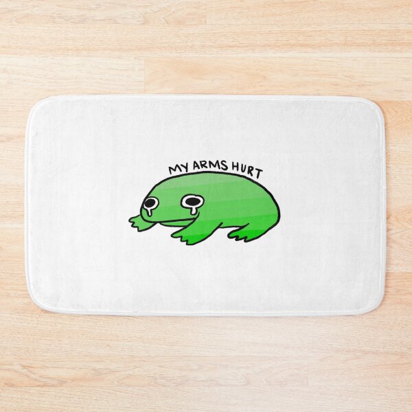 Item preview, My Arms Hurts | Cute Green Frog, Classic Green Frog Sticker designed and sold by iristocat.