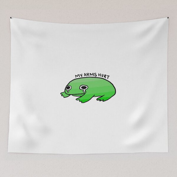 Item preview, My Arms Hurts | Cute Green Frog, Classic Green Frog Sticker designed and sold by iristocat.