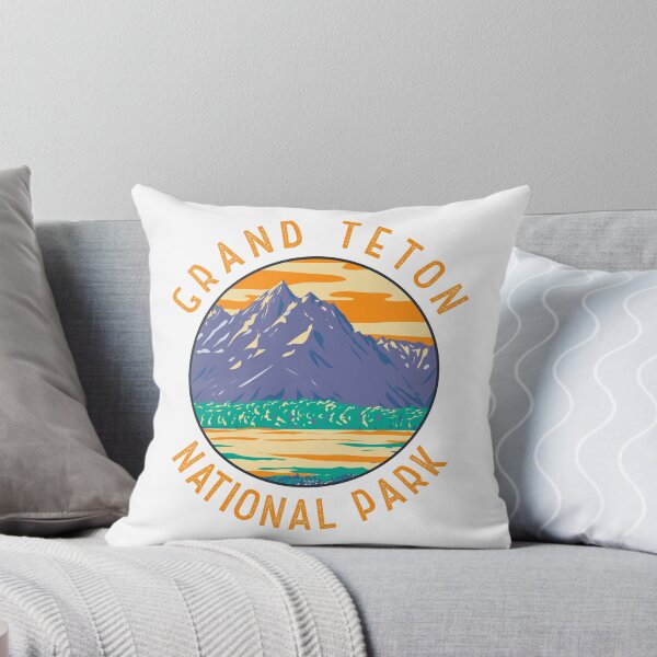 Item preview, Grand Teton National Park In Spring Distressed Circle designed and sold by KrisSidDesigns.