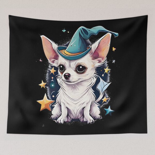 Item preview, Chihuahua Dog Wizard Witch Kawaii designed and sold by Leonardo Palumbo.