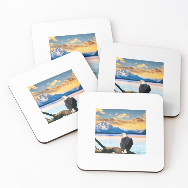 Item preview, Bald eagle sits on a branch and looks at the mountains designed and sold by FSDI1.