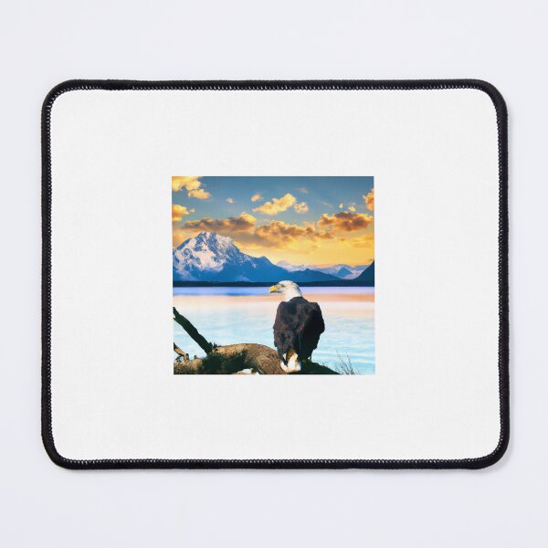 Item preview, Bald eagle sits on a branch and looks at the mountains designed and sold by FSDI1.