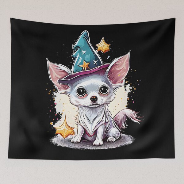 Item preview, Chihuahua Dog Wizard Witch Kawaii designed and sold by Leonardo Palumbo.