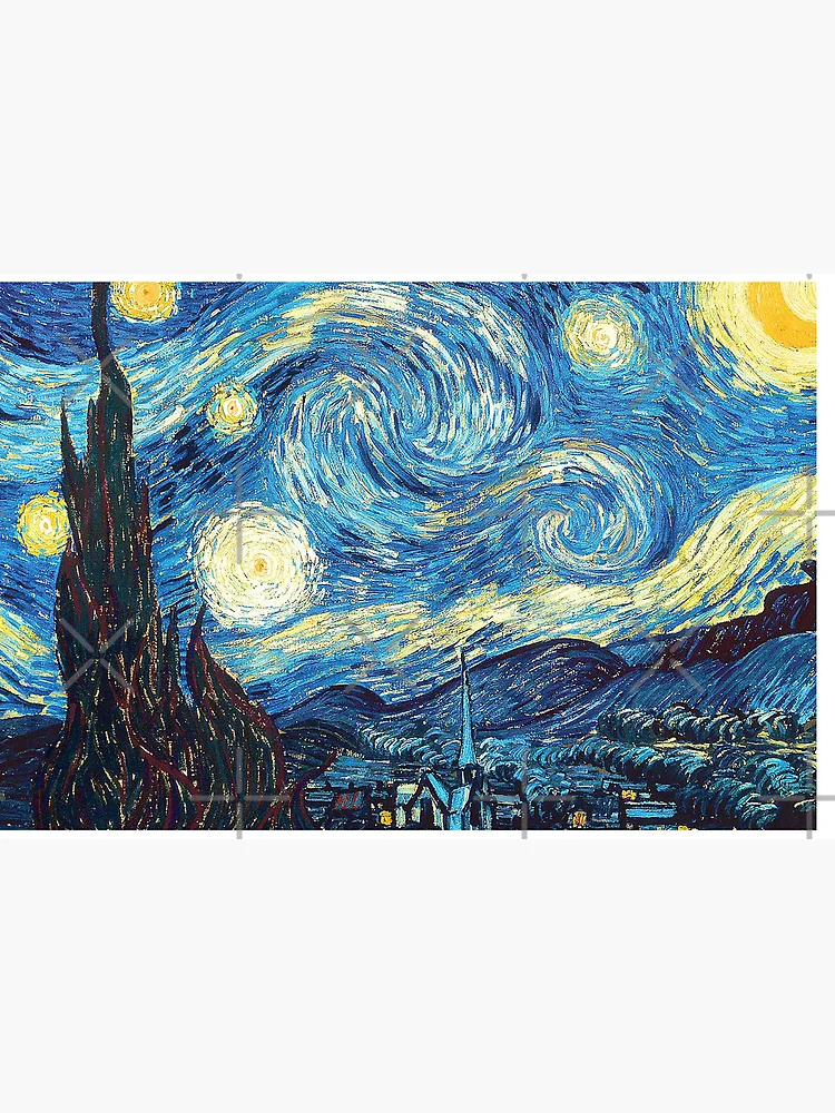 Vincent Van Gogh Starry Night blue and yellow night sky from famous painter  Art Board Print for Sale by iresist