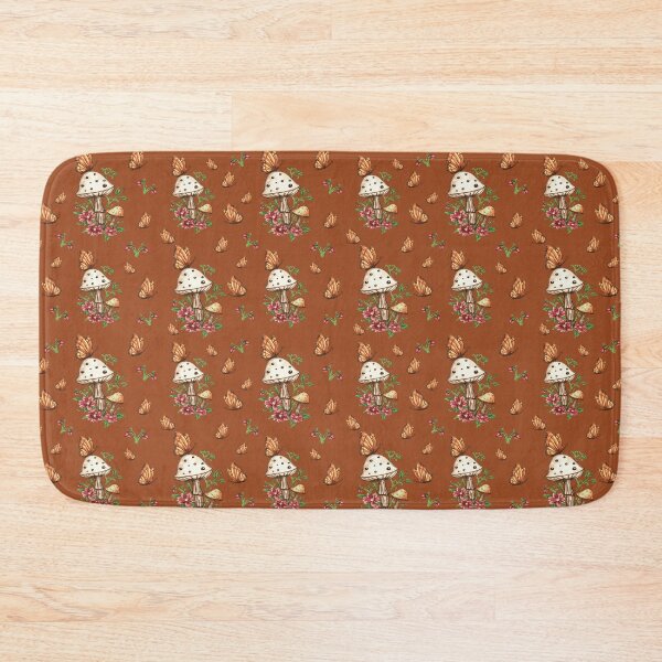 Item preview, Wild Mushrooms, Butterflies, and Flowers Orange designed and sold by Freshinkshop.