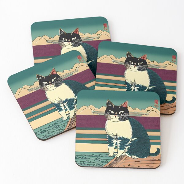 Item preview, Cat  Ukio-e  designed and sold by AlexArtCollega.