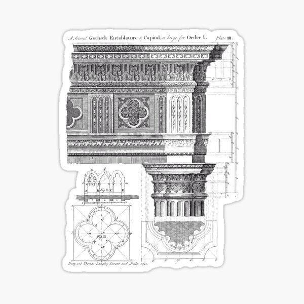 Artikel-Vorschau von Antike Architektur: gotisches Designdetail, designt und verkauft von AntiqueScience.