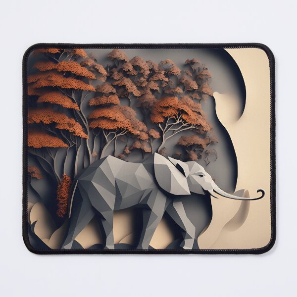 Item preview, Elephant Safari in Paper art style designed and sold by FormFinder.