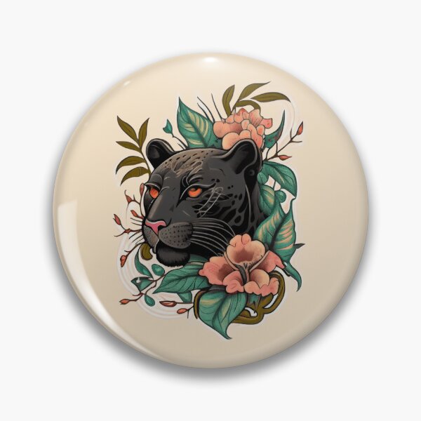 Item preview, Panther Face Tattoo designed and sold by TourDePassion.