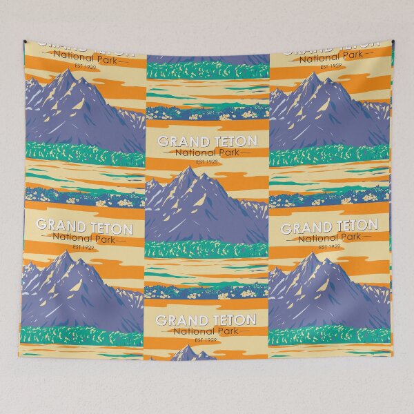 Item preview, Grand Teton National Park In Spring Vintage designed and sold by KrisSidDesigns.
