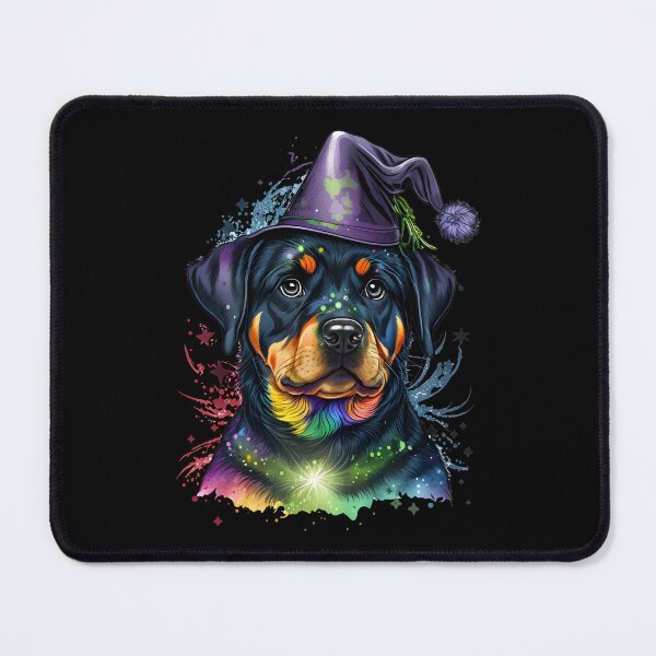 Item preview, Rottweiler Dog Wizard Witch Kawaii designed and sold by Leonardo Palumbo.
