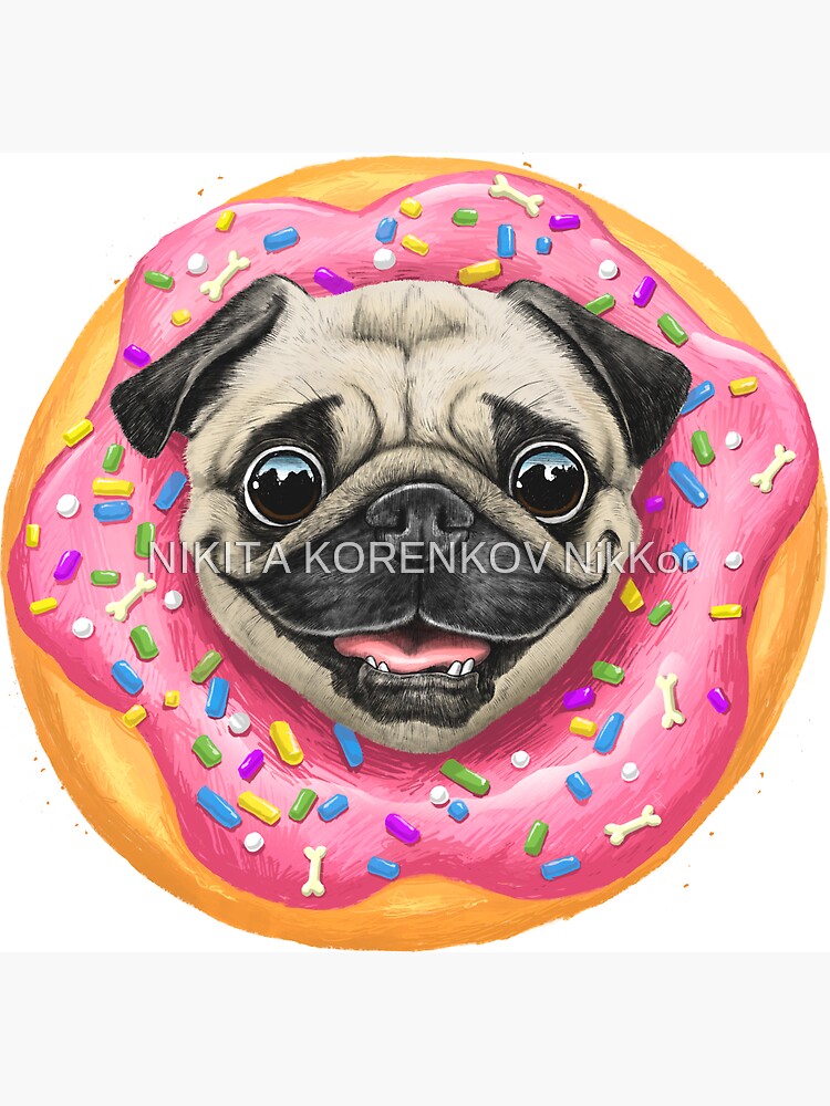 Pug boxer Sticker for Sale by NIKITA KORENKOV NikKor