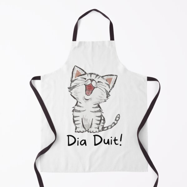 Item preview, Dia Duit Irish Language Cute Cat designed and sold by Irishprints.