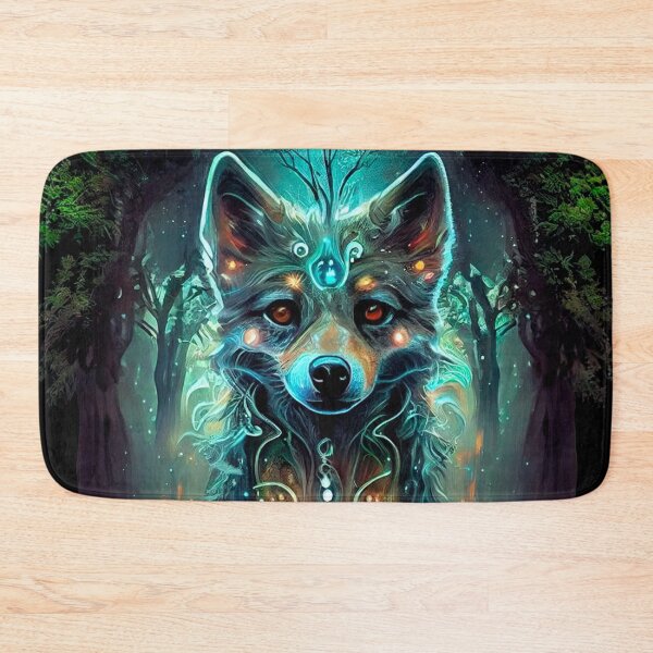 Item preview, Ancient magical molten Fox spirit in a mystical arcane forest designed and sold by Oleh Mykhailenko.