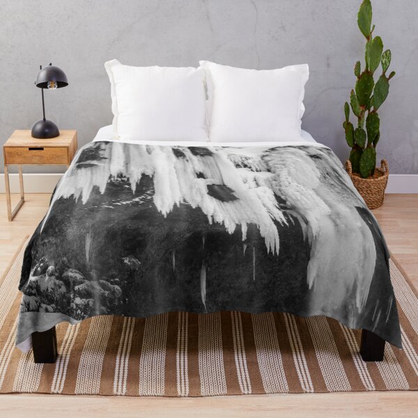 Item preview, Closeup of Frozen Waterfall, Iceland B&W designed and sold by Kate-P-.