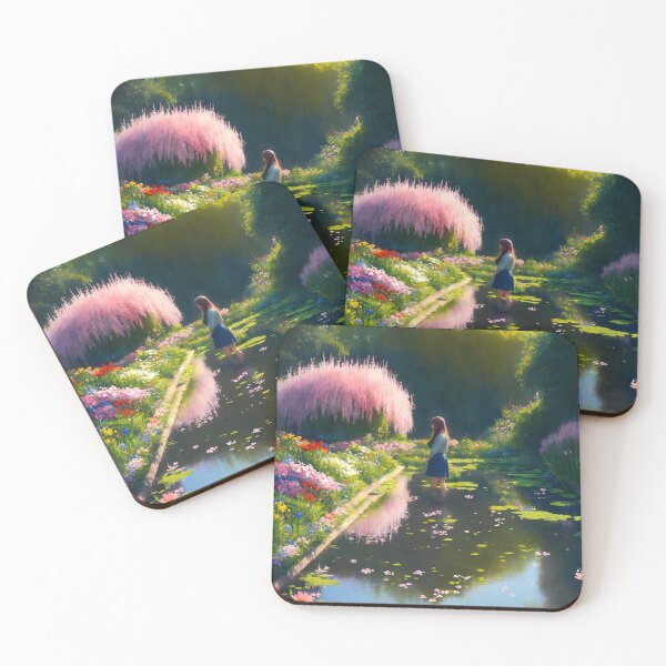 Item preview, Girl Standing in Garden Pond designed and sold by cosmic01.