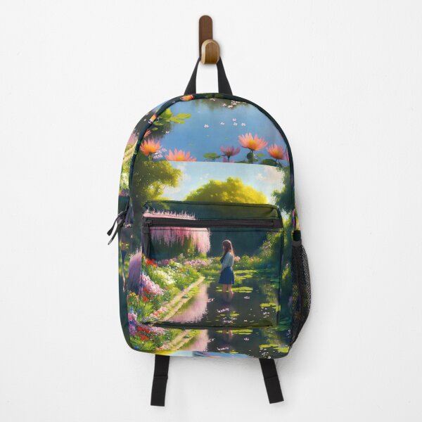 Item preview, Girl Standing in Garden Pond designed and sold by cosmic01.