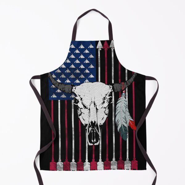 Item preview, Native flag with buffalo skull designed and sold by CarrieTDesigns.