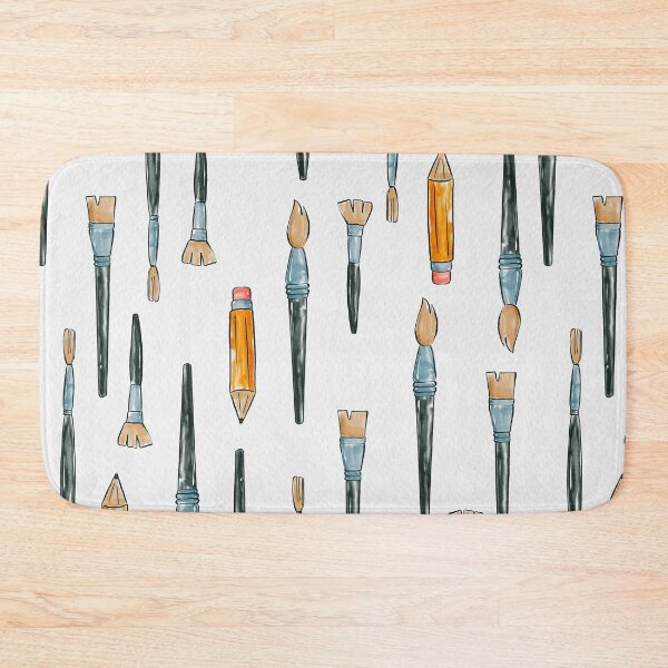 Item preview, Watercolor Paint Brushes Pattern designed and sold by Farissa Designs.