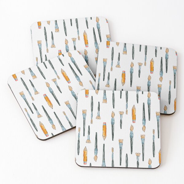 Item preview, Watercolor Paint Brushes Pattern designed and sold by Farissa Designs.
