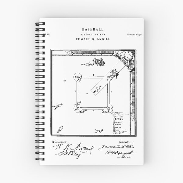 Item preview, Baseball Patent Drawing Blueprint designed and sold by Vintago.