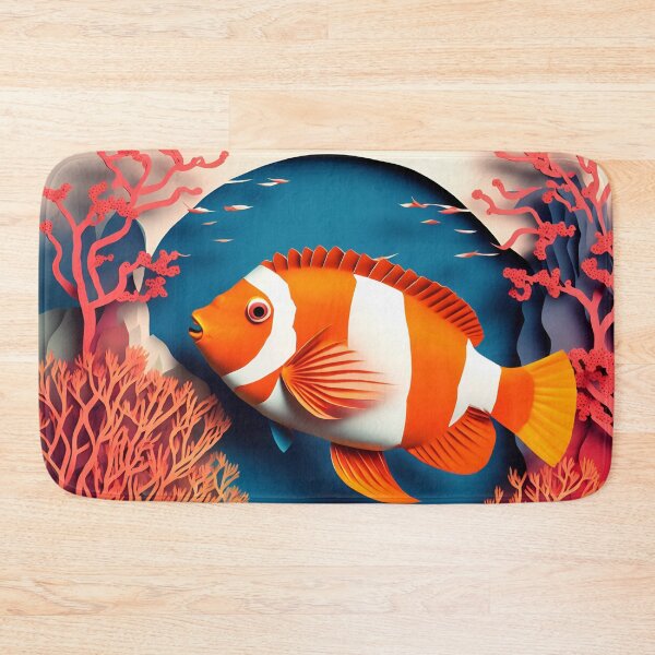 Item preview, Orange Fish Coral in Paper art style designed and sold by FormFinder.