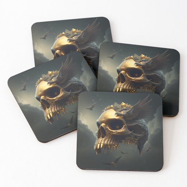 Item preview, Golden skull designed and sold by Miszlerpapashop.