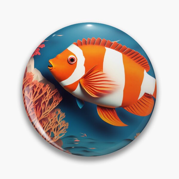 Item preview, Orange Fish Coral in Paper art style designed and sold by FormFinder.