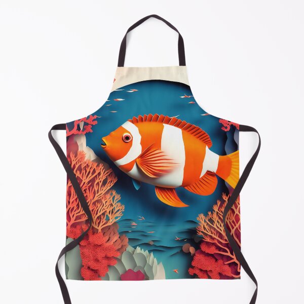 Item preview, Orange Fish Coral in Paper art style designed and sold by FormFinder.
