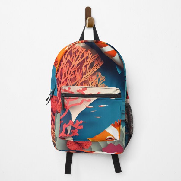 Item preview, Orange Fish Coral in Paper art style designed and sold by FormFinder.