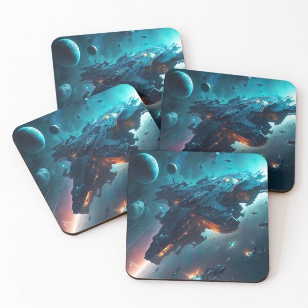 Item preview, spaceship in the middle of an epic battle designed and sold by TaurusDigital.